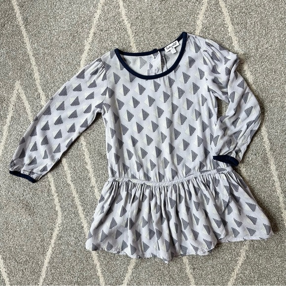 Splendid Navy Blue and Gray Drop Waist Tunic Top Dress - Picture 1 of 4